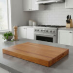 Skärbräda i bok med handtag, oljad - 450x300x40mm - Bild 2