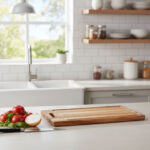 Bräda i ek med handtag och spår, oljad – 450x240x21mm - Bild 2