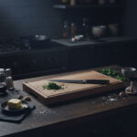 Skärbräda med handtag och spår i oljad ek – 700x400x40mm - Bild 2