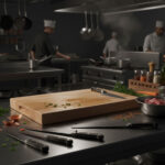 Skärbräda i bok med handtag, oljad - 750x300x40mm - Bild 2