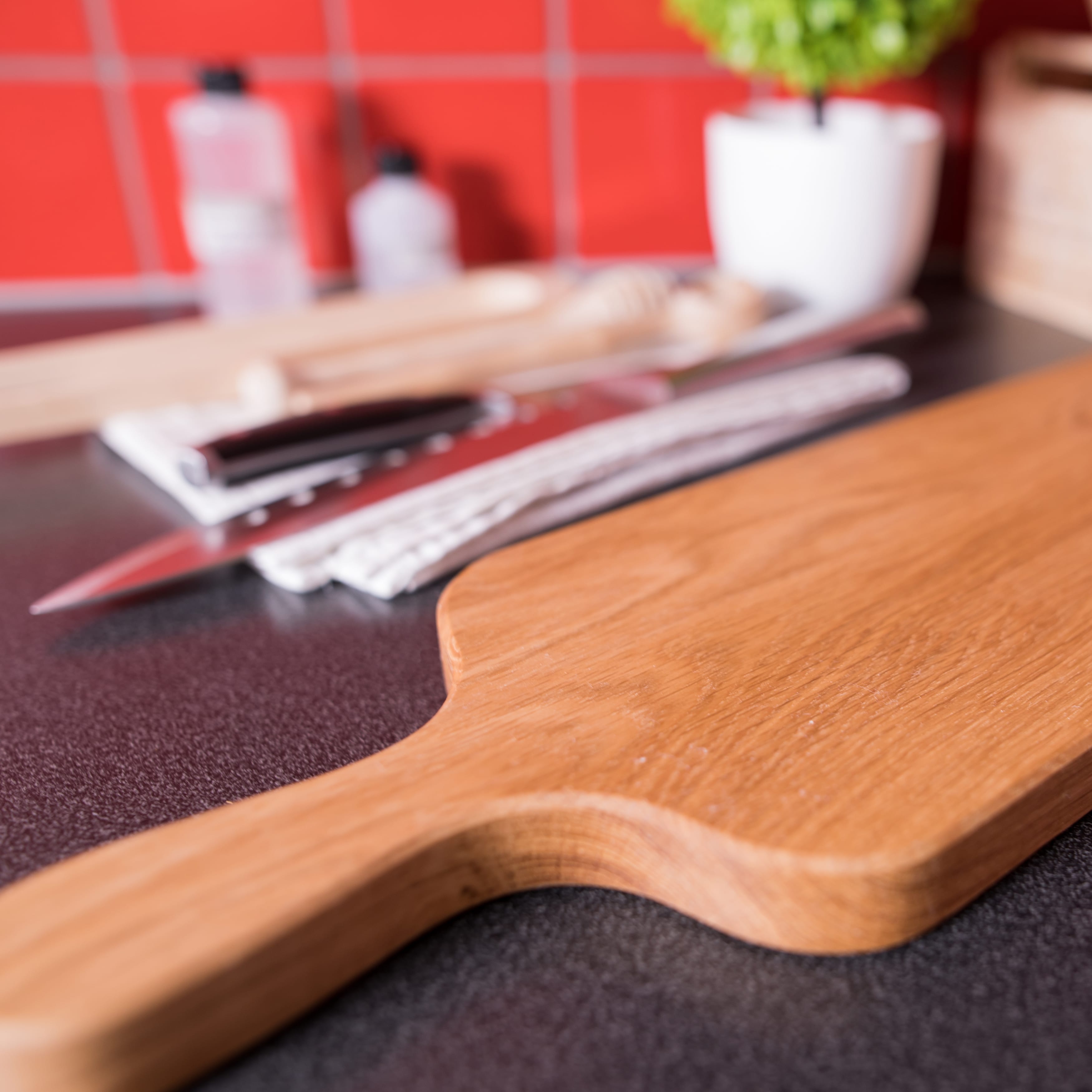 Ekbräda med handtag, oljad - 590x140x21mm - Bild 4