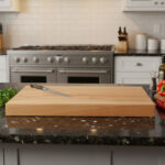 Bok huggbräda med handtag, oljad - 700x400x60mm - Bild 2