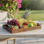 Serveringsbricka i valnöt – 410x320x50mm - Bild 2