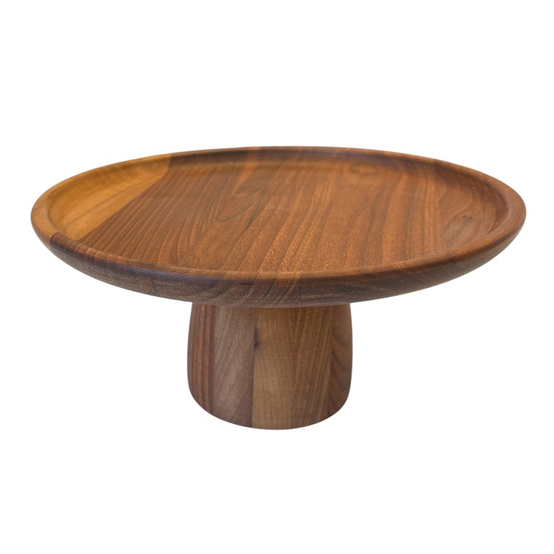 Tårtfat i valnöt 25cm