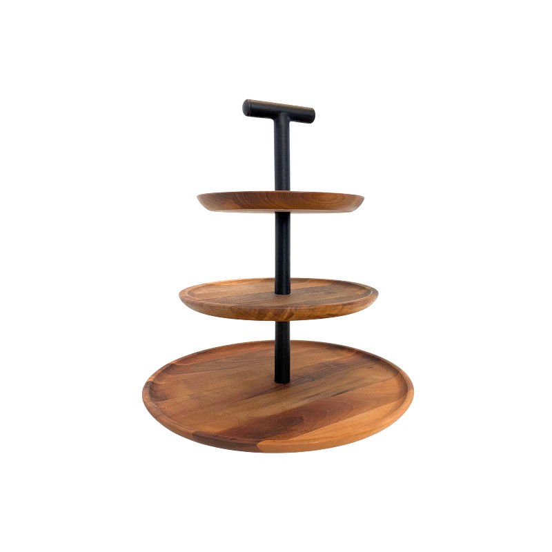 Kakfat i valnöt, 3 våningar